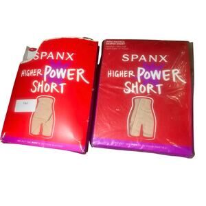 Spanx Set of 2  High Waisted Shaper Short Higher Power Large Soft Nude